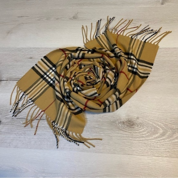 FRAAS Plaid Oversized Cashmink® Scarf, Camel Plaid - Picture 1 of 7